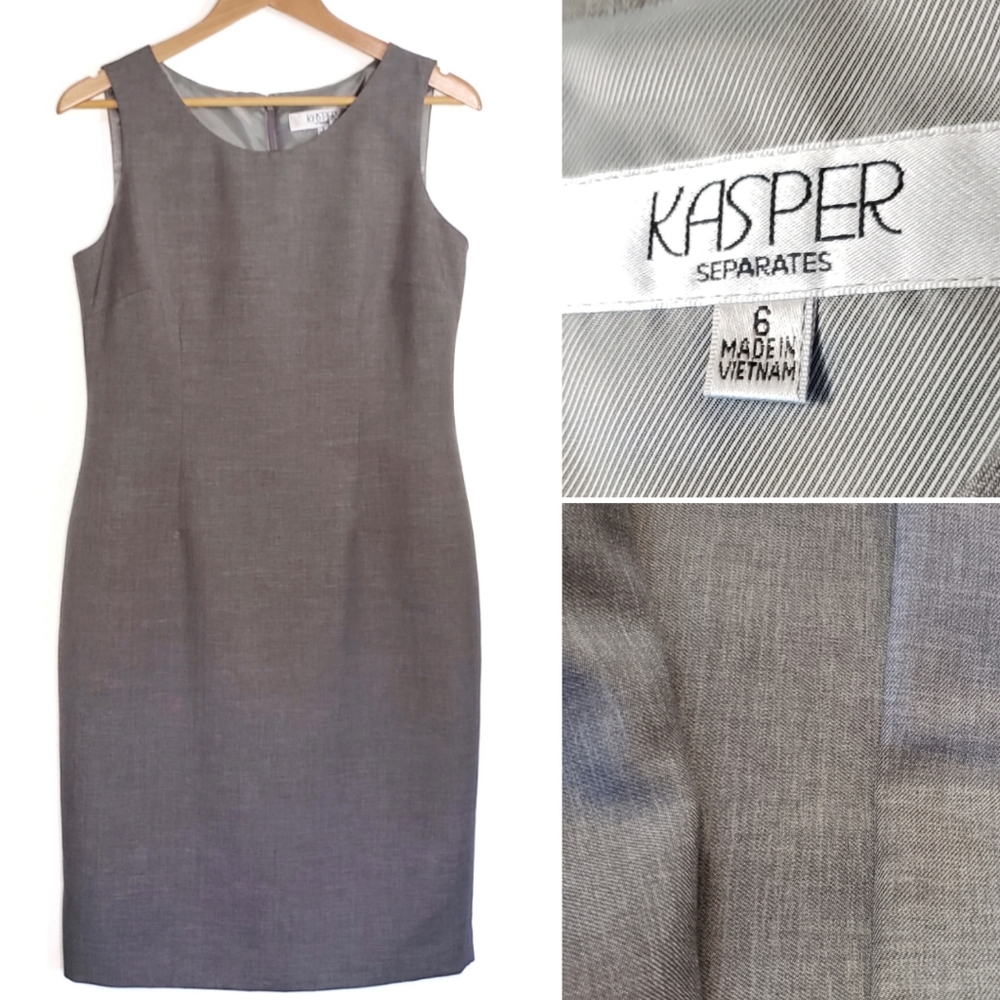 Kasper Sheath Dress Suit Wardrobe Classic Midi